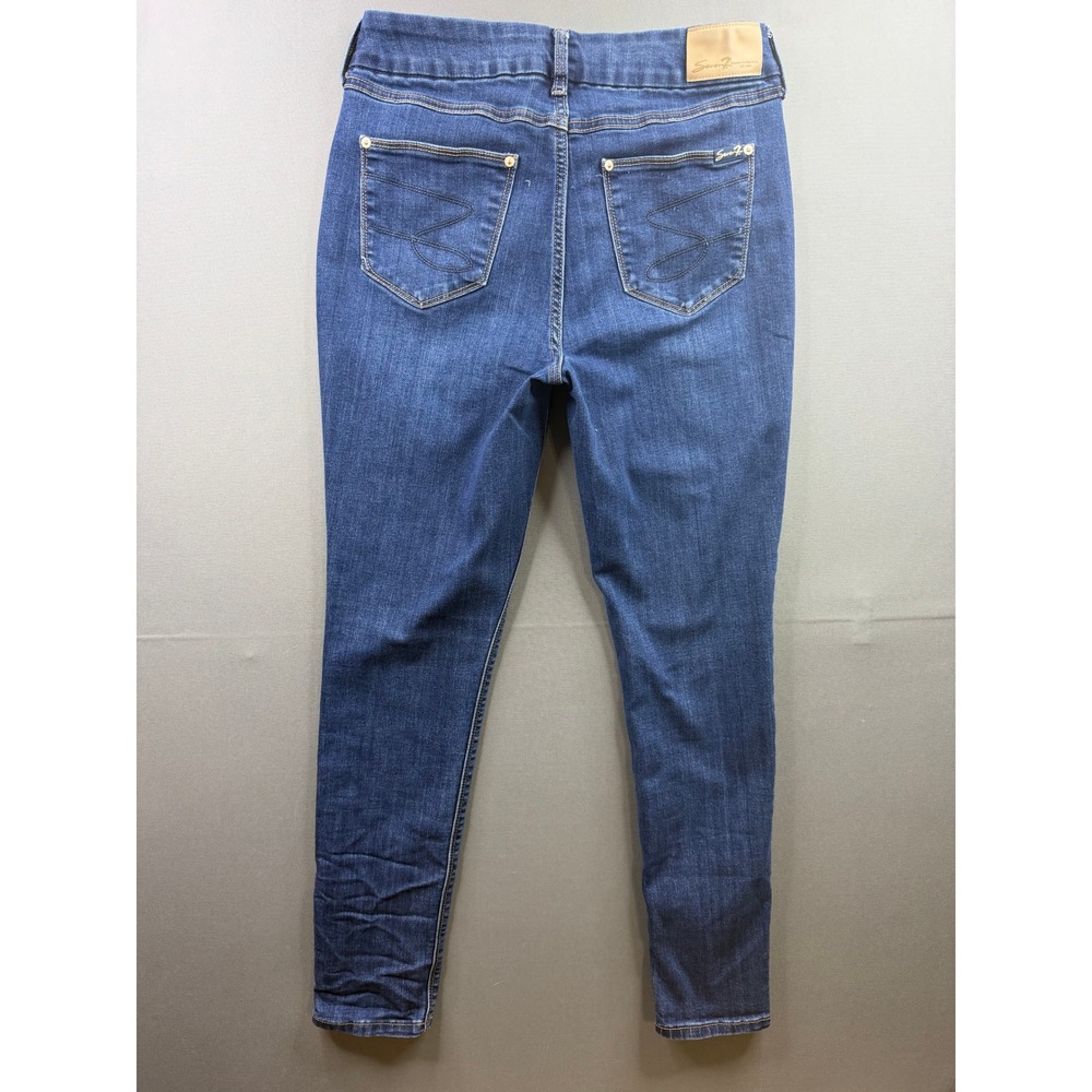 Seven7 Skinny Jeans Womens Blue Stretch Denim 31x28